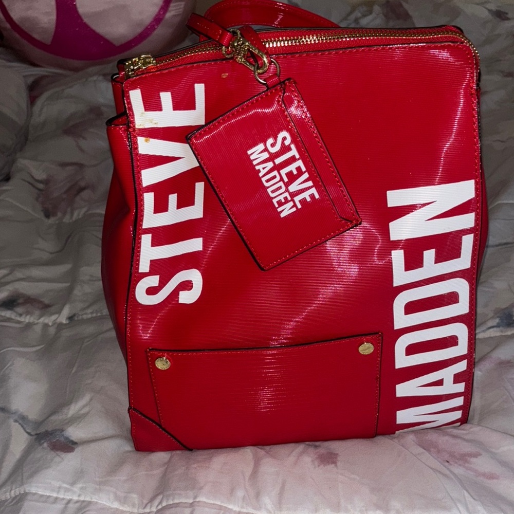 Steve Madden Red Backpack Vibrant and Functional